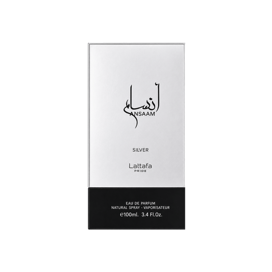 Lattafa Pride Ansaam Silver Eau de Parfum 100ml embalagem original