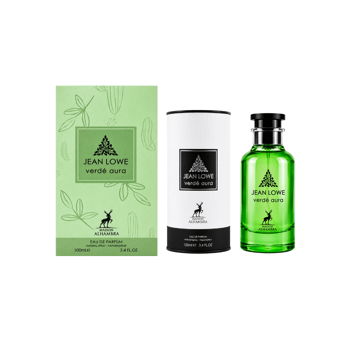 Maison Alhambra Jean Lowe Verde Aura Eau de Parfum 100ml completo