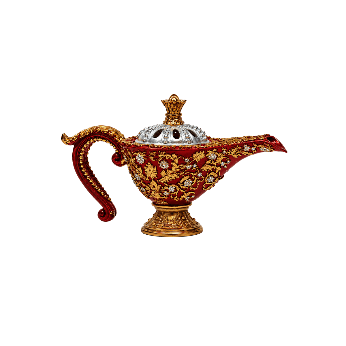 Asgharali Mubkhar Aladdin Maroon Incensório Vermelho