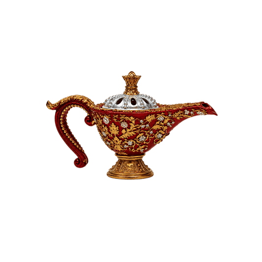 Asgharali Mubkhar Aladdin Maroon Incensório Vermelho