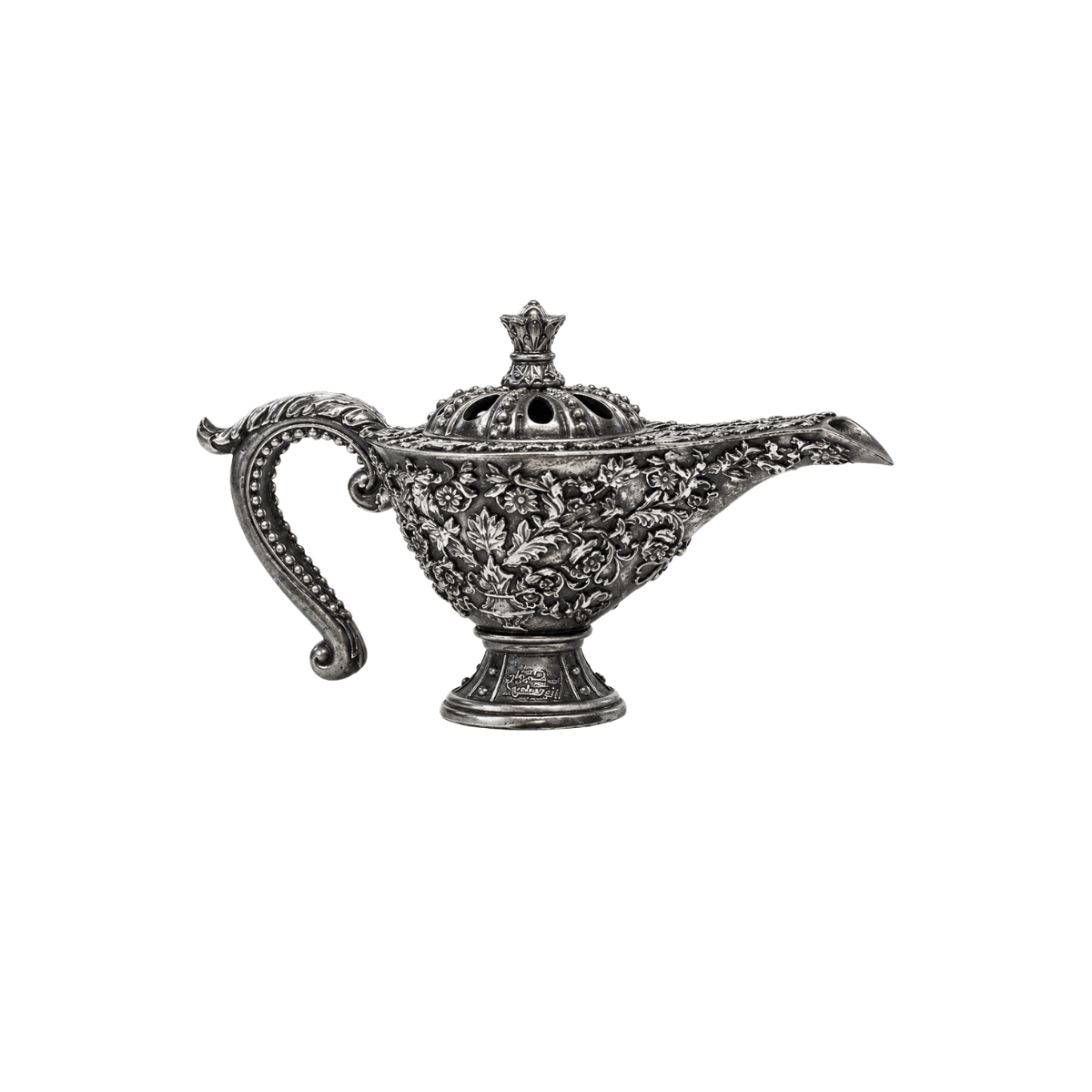 Asgharali Mubkhar Aladdin Silver Incensório Prata