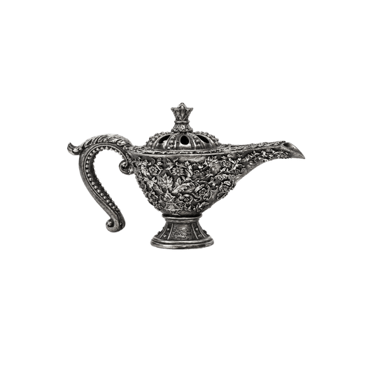 Asgharali Mubkhar Aladdin Silver Incensório Prata