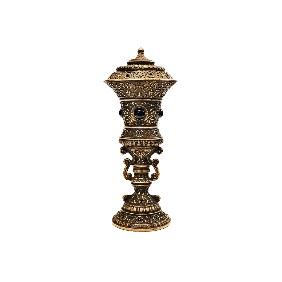 Asgharali Mubkhar Antique Brown incensório