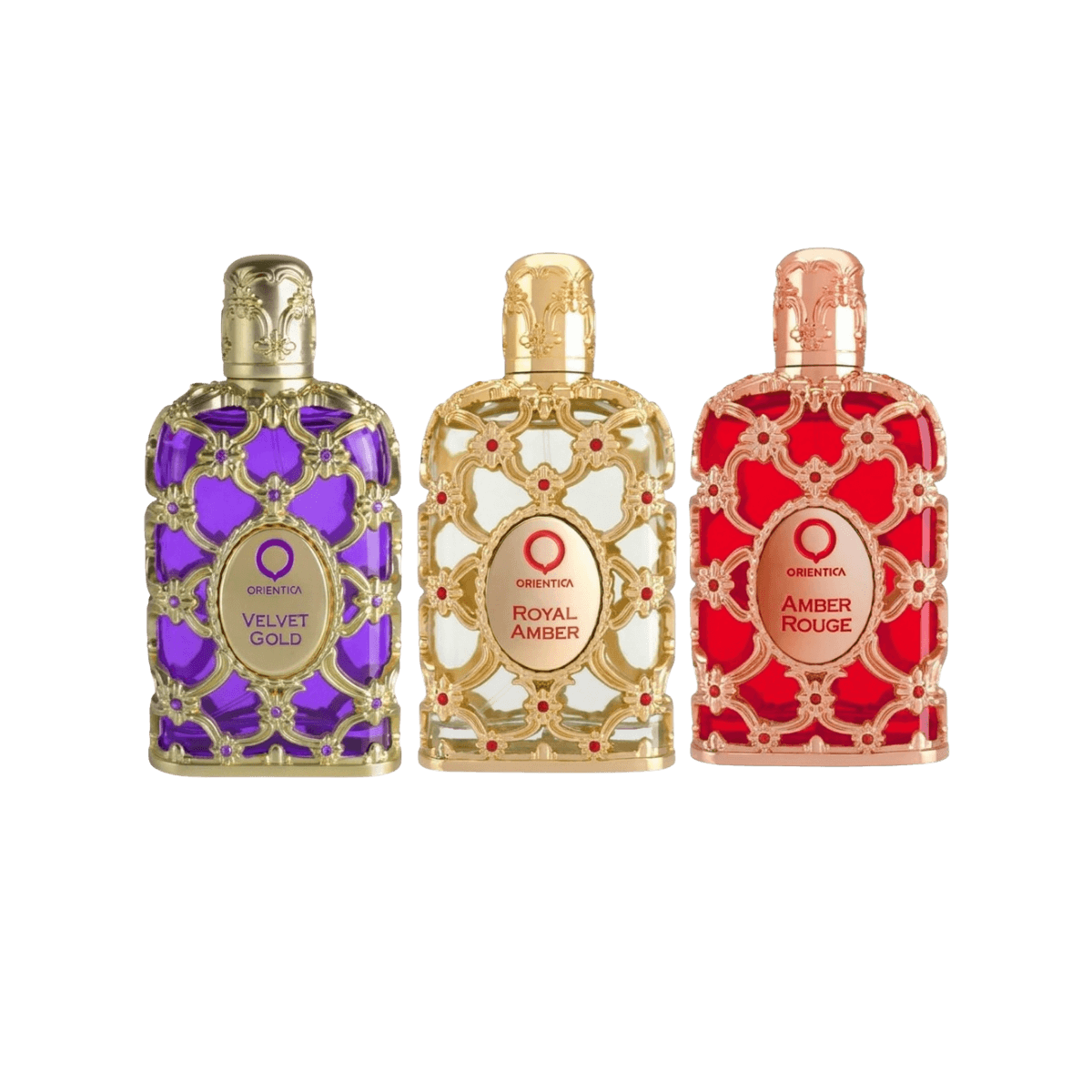Orientica Coffret Amber Rouge + Royal Amber + Velvet Gold Eau de Parfum 3x30ml