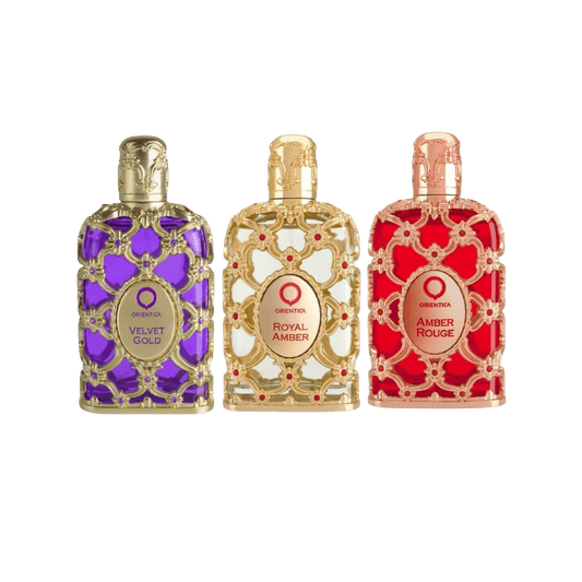 Orientica Coffret Amber Rouge + Royal Amber + Velvet Gold Eau de Parfum 3x30ml
